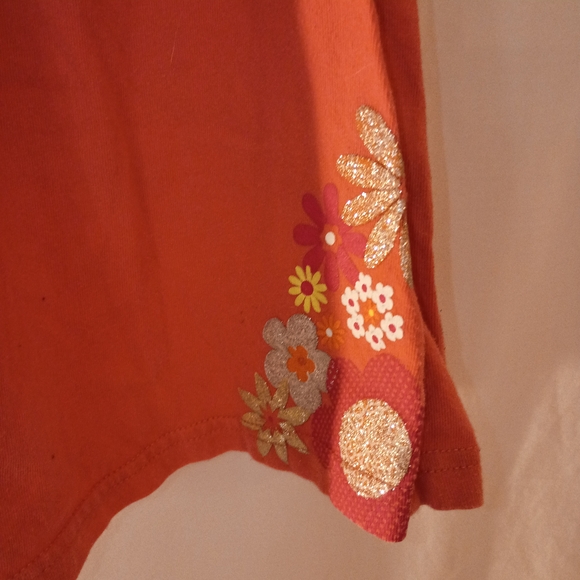 Okie Dokie Orange and Pink Floral Tee - Picture 3 of 5